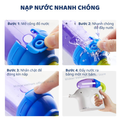 Súng phun nước đồ chơi Mideer Backpack Water Gun