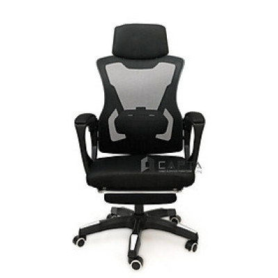 Ghế làm việc có gác chân ngả lưng thư giãn khung nhựa đen CR4312-M Nội thất Capta