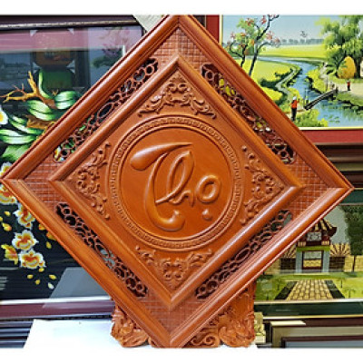 TRANH GỖ HƯƠNG ĐỎ CHỮ THỌ (chữ Thọ tiêng Việt)