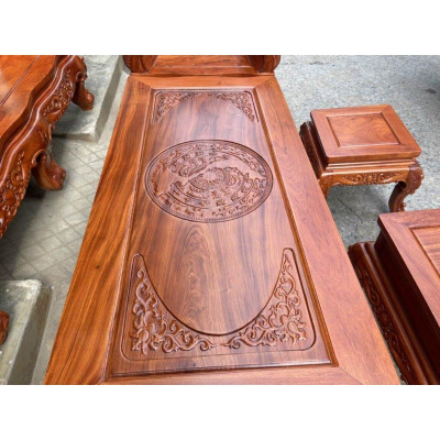 Bộ bàn ghế hoàng gia gỗ hương đá tay liền chương liền ván dày hàng VIP- Đồ Gỗ Bình Long 0388639288