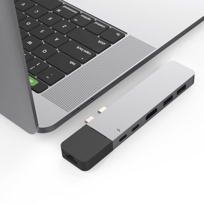 Cổng chuyển Hyper HyperDrive NET 6 in 2 USB-C Hub dành cho Macbook Pro 13" 15" 2016/2017/2018 - Hàng chính hãng