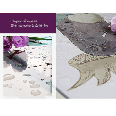 Tranh Bộ Sologan Cổ động Văn phòng tạo động lực làm việc, vải canvas căng khung gỗ New