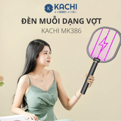 Đèn muỗi có chức năng vợt muỗi Kachi MK386 với đế sạc tích hợp - hàng chính hãng