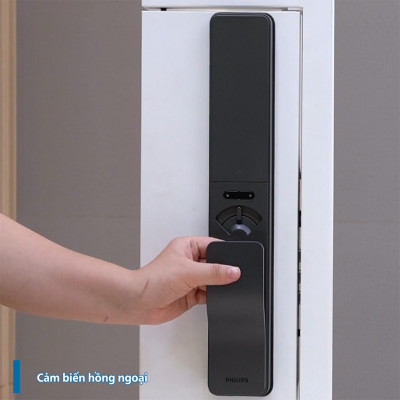 Bộ khóa cửa thông minh Gateway điều khiển từ xa, vân tay, thẻ từ, mật khẩu và chìa cơ, tích hợp kèm chuông cửa. Thương hiệu Hà Lan cao cấp Philips DDL801-5HBS. Hàng chính hãng