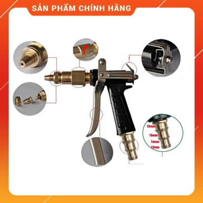 ️ Bộ dây vòi xịt nước rửa xe, tưới cây , tăng áp 3 lần, loại 7m, 10m 206236 đầu đồng,cút,nối đen