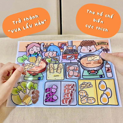 Bộ Tranh Tương Tác Cô Tiên Xanh - Tiệm Buffet Lẩu Tokbokki