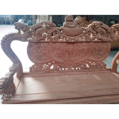 Bộ bàn ghế rồng phượng,rồng mai gỗ hương đá