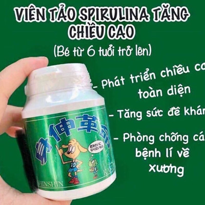 Thực Phẩm Chức Năng Tảo Tăng Chiều Cao Shinshin Kakumei Nội địa Nhật Bản - Tặng kẹo mật ong SENJAKU nguyên chất