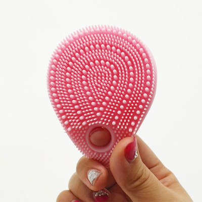 Miếng rửa mặt cao cấp bằng silicone mềm mại Towa tặng 2 zipper 10cm