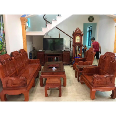 Bộ Bàn ghế ÂU Á Voi Tay Đặc Cột 12