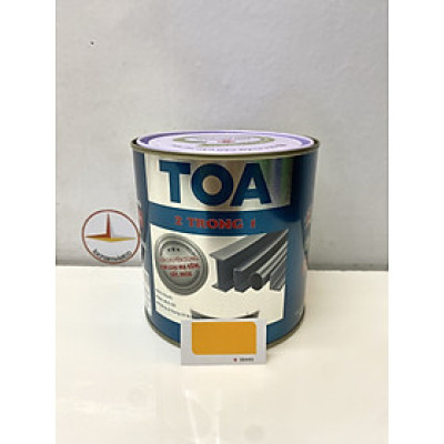 Sơn sắt mạ kẽm Toa 2 trong 1 màu vàng 445 _ 800G