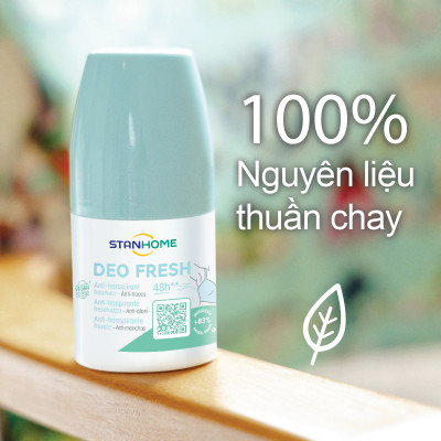 Lăn khử mùi, chống mùi không cồn hương tươi mát cho da nhạy cảm Stanhome Deo Fresh 50ml
