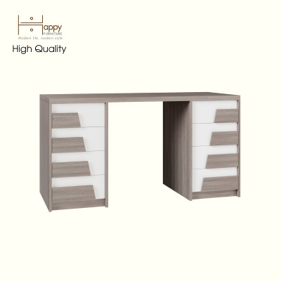 [Happy Home Furniture] PONIX, Bàn làm việc 8 ngăn kéo, 140cm x 59cm x 75cm ( DxRxC), BAN_065