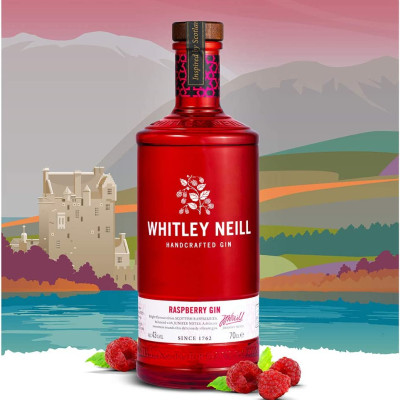 Rượu Whitley Neill Handcrafted Raspberry Gin 43% (700ml) - Không hộp