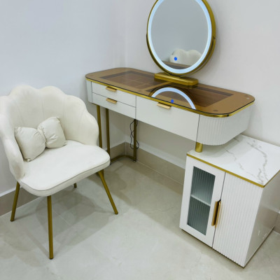 Bộ bàn ghế trang điểm nhập khẩu Juno Sofa 