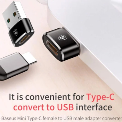 Baseus LV119-A01 Đầu Chuyển USB Type A Sang USB Type C Tốc Độ Cao Baseus | Chính hãng Baseus