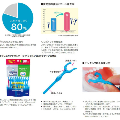 Tăm chỉ nha khoa Lion chữ Y ( 30 cây/gói ) sợi chỉ bằng PTFE mềm mại & bền dai - Hàng nội địa Nhật Bản