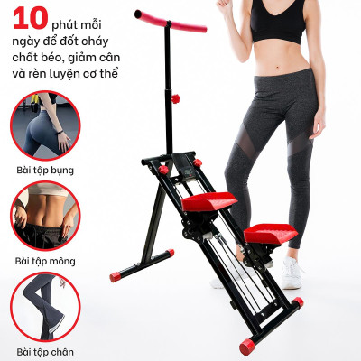 BG Máy Leo Núi Tại Nhà KM-2100 RED Máy Leo Bậc Thang Gấp Gọn Tại Nhà An Toàn, Tiện Lợi, Hiệu Quả (hàng nhập khẩu)