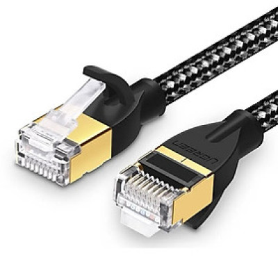 Cáp mạng LAN CAT6 bọc lưới cao cấp 5M màu Đen Ugreen LAN50354NW117 Hàng chính hãng