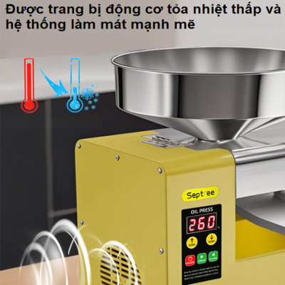 Máy ép dầu ăn thực vật, thế hệ thứ 4 hoàn toàn mới. Thương hiệu Mỹ cao cấp Septree - R8S. HÀNG NHẬP KHẨU CHÍNH HÃNG
