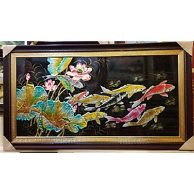 TRANH SƠN MÀI ĐẮP NỔI THẾP VÀNG BẠC - VẠN SỰ HANH THÔNG 