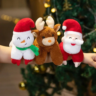  Thú nhồi bông Noel đập tay đáng yêu - Quà tặng gấu bông giáng sinh vui vẻ ôm tay cute - Gối ôm mềm mại cho bé