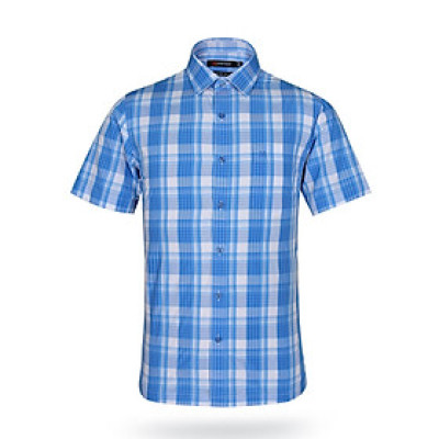 Áo sơ mi nam ngắn tay kẻ caro A1MN468T2-CNCR267-2412-N