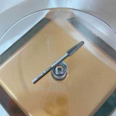 Đầu Mài Chân Móng Úp T5-F Titan Vonfram Siêu Bền, Đầu Mài Khóe Cone Bit Size M USA Mỹ, Dũa Tròn Culticle Khóe Móng Bột Sáng Bóng, Mịn Màng