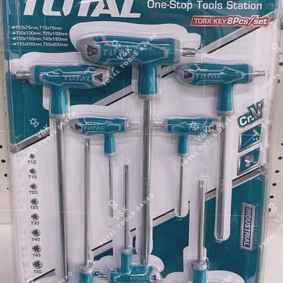 BỘ 8 CHÌA LỤC GIÁC BÔNG  TAY CẦM CHỮ T TOTAL THHW8083 - HÀNG CHÍNH HÃNG