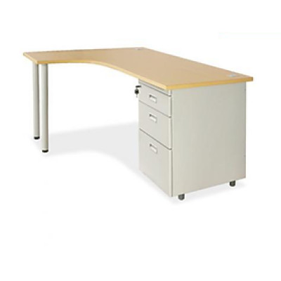 Bàn làm việc chân sắt Juno Sofa NT 190 BLT18CT-HS3 ngăn kéo liền bàn 180 x 120 x 75 cm