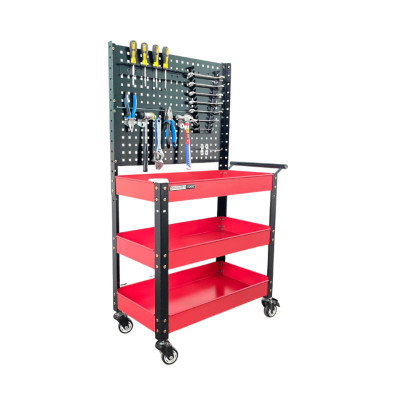 XE ĐẨY DỤNG CỤ 3 NGĂN CÓ TẤM TREO