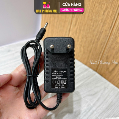Sạc Máy Mài EN101 Chuẩn Nguồn Đầu Ra 12V-1200mA, Chân Cắm Tròn Tương Thích Các Dòng US801, US803, US805 Làm Nail Tiện Lợi Nail Phương Miu Nữ Women