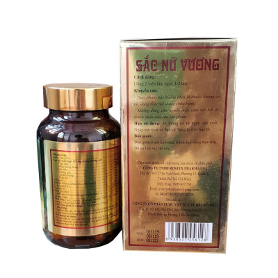 Sắc Nữ Vương hỗ trợ làm đẹp da, cải thiện sinh lý, điều hoà kinh nguyệt phụ nữ hộp 60 viên