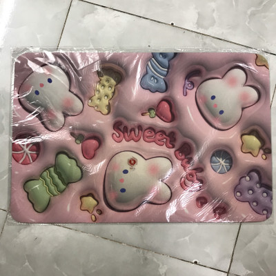 Thảm Lau Chân, COMBO 2 CHIẾC, Thảm Chùi Chân 3D Hoạ Tiết Siêu Đẹp, Thấm Nước Tốt, Đế Chống Trượt