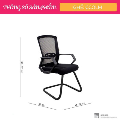 Ghế chân quỳ lưng trung bọc lưới SMLIFE Colm