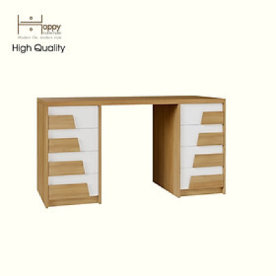 [Happy Home Furniture] PONIX, Bàn làm việc 8 ngăn kéo, 140cm x 59cm x 75cm ( DxRxC), BAN_065