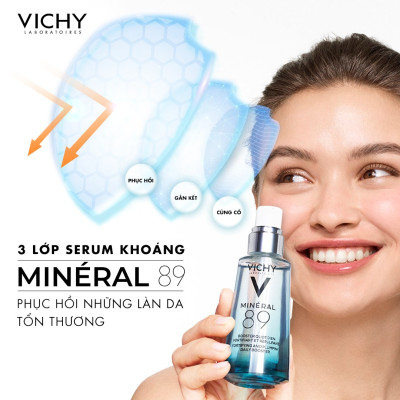 Dưỡng Chất Khoáng Cô Đặc Giúp Phục Hồi Và Bảo Vệ Da VICHY Minéral 89 (75ml) - TẶNG MÓC KHÓA
