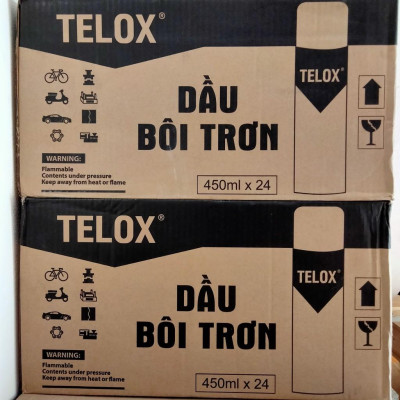 Thùng 24 bình xịt bôi trơn tách khuôn nhựa công nghiệp Telox 616A 450ml