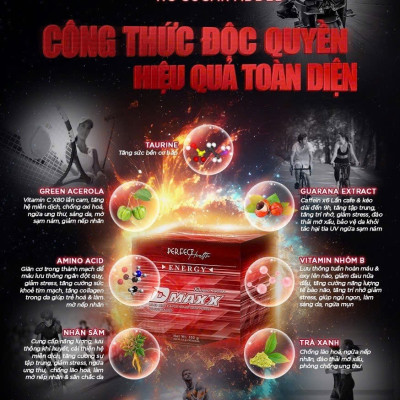 DMAXX thức uống bổ sung vitamin năng lượng không đường DAMODE 46 gói màu đỏ mỗi gói 2,2gr