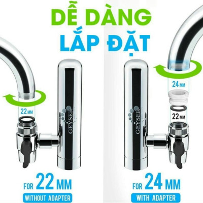 Máy lọc nước tại vòi Geyser Euro M- Hàng nhập khẩu 