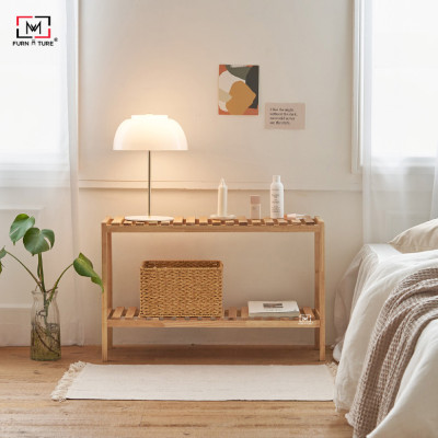 KỆ GỖ ĐỂ GIÀY DÉP XUẤT KHẨU 2 TẦNG SIZE 80CM - BENCH 2 FLOOR NATURAL