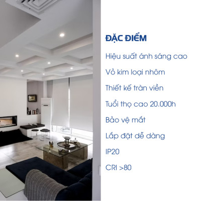 Đèn Opple ốp nổi tròn US Pro SM màu đen- Hiệu suất ánh sáng cao, tiết kiệm năng lượng