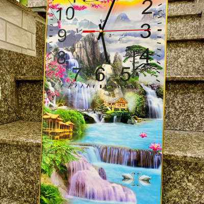 TRANH TRÁNG GƯƠNG-TRANH ĐỒNG HỒ TRÁNG GƯƠNG PHONG THỦY HỮU TÌNH( TẶNG KÈM ĐINH 3 CHÂN) 