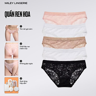 Combo 5 Quần Nữ Ren Ép Bông Miley Lingerie Lily Flower