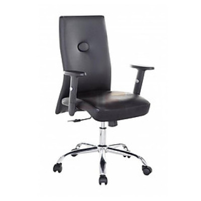 Ghế Trưởng Phòng Tay Điều Chỉnh Chân Thép Mạ Cao Cấp IBIE IB310 - Đen