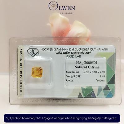 Viên đá thạch anh vàng ( citrine ) thiên nhiên  HA_G000501