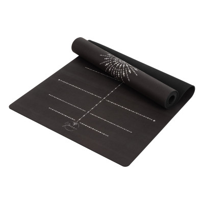 Thảm tập yoga chính hãng Yvonne, Pole Star Black (TẶNG KÈM 3 PHẦN QUÀ), dày 6mm bề mặt nhám, siêu bám, chống trơn trượt, ưa mồ hôi