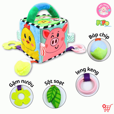 Khối vải luyện kỹ năng cho bé PiPoVietnam (Xí ngầu ngộ nghĩnh) - Phát triển ngôn ngữ, nâng cao chỉ số cảm xúc cho bé