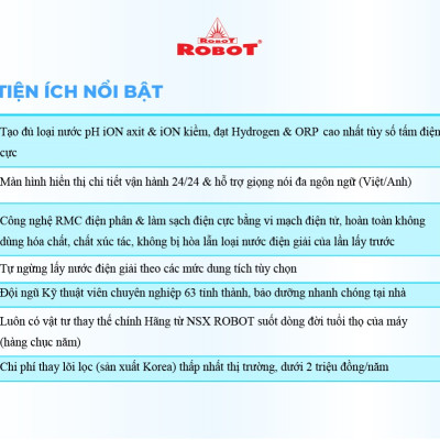 Máy Lọc Nước Điện Giải Ion Kiềm ROBOT IonPrince 910 - Hàng Chính Hãng