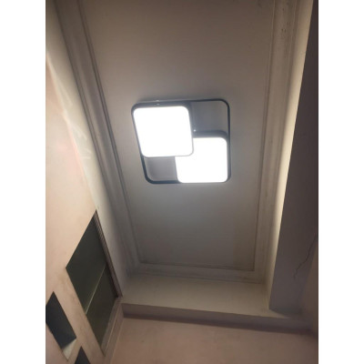 Đèn ốp trần đèn treo trần phòng khách 3 chế độ đổi màu_Hình Vuông